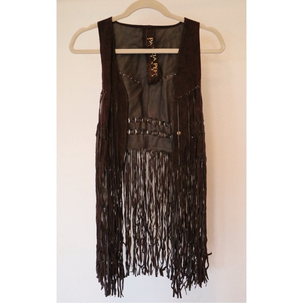 Patrizia Pepe Western Fringe Vest